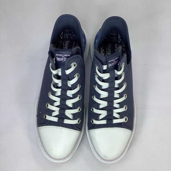 Skechers Snoop Dogg Shoes Womens Size 9.5 Blue Slip On In Hands Free - Picture 3 of 9